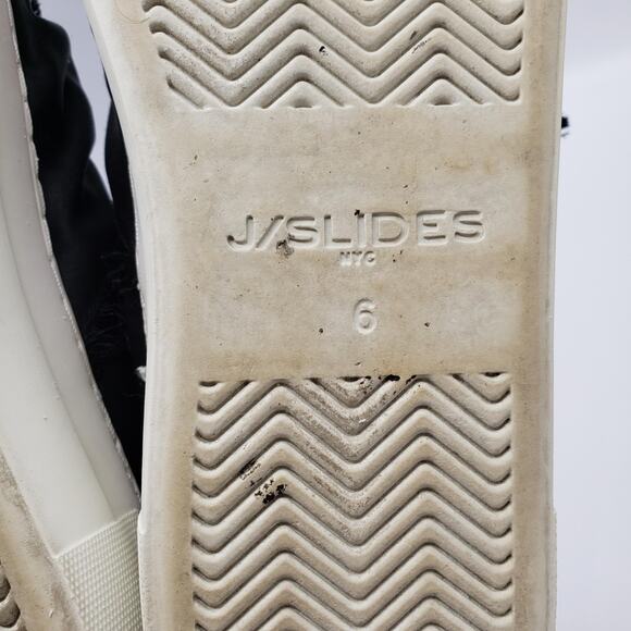 J/Slides Women's Nyc Annabelle Bow Fringe Platform Sneakers Shoes Black SZ 6 - Picture 8 of 8